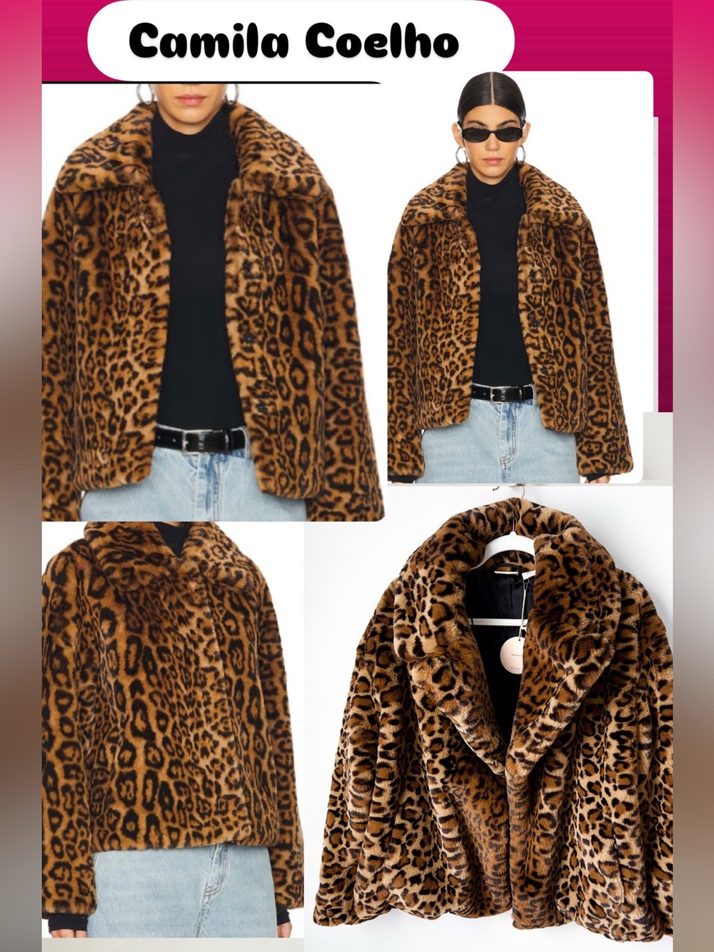 VIRAL NEW ! Camila Coelho Leopard faux fur coat
🚨FIRM PRICE